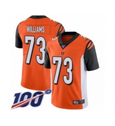 Men's Cincinnati Bengals #73 Jonah Williams Orange Alternate Vapor Untouchable Limited Player 100th Season Football Jersey