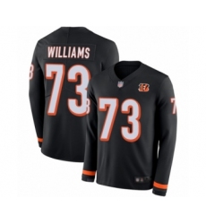 Youth Cincinnati Bengals #73 Jonah Williams Limited Black Therma Long Sleeve Football Jersey