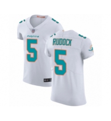 Men's Miami Dolphins #5 Jake Rudock White Vapor Untouchable Elite Player Football Jersey
