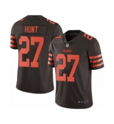 Youth Cleveland Browns #27 Kareem Hunt Limited Brown Rush Vapor Untouchable Football Jersey