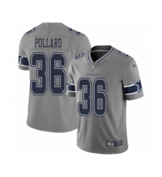 Women's Dallas Cowboys #36 Tony Pollard Limited Gray Inverted Legend Football Jersey