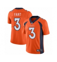 Men's Denver Broncos #3 Drew Lock Orange Team Color Vapor Untouchable Limited Player Football Jersey