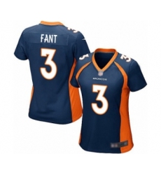 Women's Denver Broncos #3 Drew Lock Game Navy Blue Alternate Football Jersey