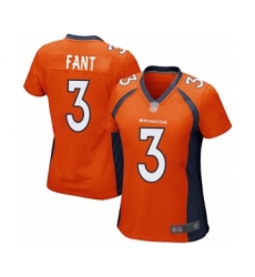 Women's Denver Broncos #3 Drew Lock Game Orange Team Color Football Jersey