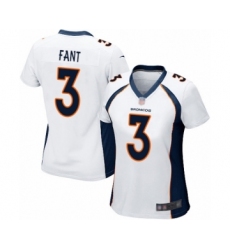 Women's Denver Broncos #3 Drew Lock Game White Football Jersey