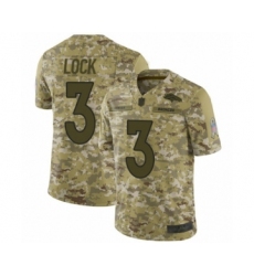 Youth Denver Broncos #3 Drew Lock Limited Camo 2018 Salute to Service Football Jersey