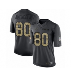Men's Detroit Lions #80 Danny Amendola Limited Black 2016 Salute to Service Football Jersey