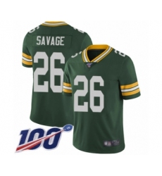 Men's Green Bay Packers #26 Darnell Savage Jr. Green Team Color Vapor Untouchable Limited Player 100th Season Football Jersey