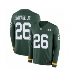 Men's Green Bay Packers #26 Darnell Savage Jr. Limited Green Therma Long Sleeve Football Jersey