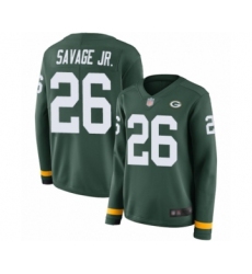Women's Green Bay Packers #26 Darnell Savage Jr. Limited Green Therma Long Sleeve Football Jersey
