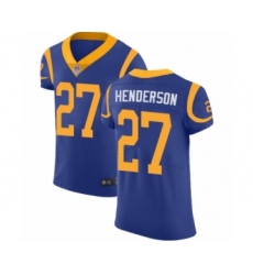 Men's Los Angeles Rams #27 Darrell Henderson Royal Blue Alternate Vapor Untouchable Elite Player Football Jersey