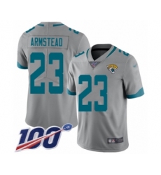 Men's Jacksonville Jaguars #23 Ryquell Armstead Silver Inverted Legend Limited 100th Season Football Jersey