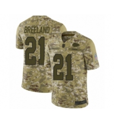 Men's Kansas City Chiefs #21 Bashaud Breeland Limited Camo 2018 Salute to Service Football Jersey