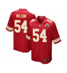 Men's Kansas City Chiefs #54 Damien Wilson Game Red Team Color Football Jersey