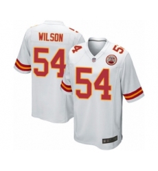 Men's Kansas City Chiefs #54 Damien Wilson Game White Football Jersey