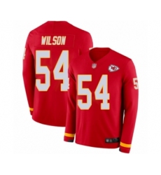 Men's Kansas City Chiefs #54 Damien Wilson Limited Red Therma Long Sleeve Football Jersey