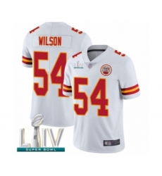 Men's Kansas City Chiefs #54 Damien Wilson White Vapor Untouchable Limited Player Super Bowl LIV Bound Football Jersey
