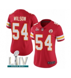 Women's Kansas City Chiefs #54 Damien Wilson Red Team Color Vapor Untouchable Limited Player Super Bowl LIV Bound Football Jersey