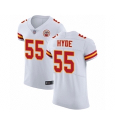 Men's Kansas City Chiefs #55 Frank Clark White Vapor Untouchable Elite Player Football Jersey