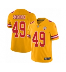 Youth Kansas City Chiefs #55 Frank Clark Limited Gold Inverted Legend Football Jersey