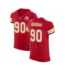 Men's Kansas City Chiefs #90 Emmanuel Ogbah Red Team Color Vapor Untouchable Elite Player Football Jersey