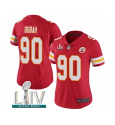 Women's Kansas City Chiefs #90 Emmanuel Ogbah Red Team Color Vapor Untouchable Limited Player Super Bowl LIV Bound Football Jersey