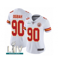 Women's Kansas City Chiefs #90 Emmanuel Ogbah White Vapor Untouchable Limited Player Super Bowl LIV Bound Football Jersey