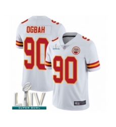 Youth Kansas City Chiefs #90 Emmanuel Ogbah White Vapor Untouchable Limited Player Super Bowl LIV Bound Football Jersey