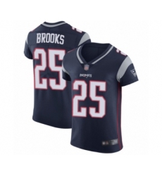 Men's New England Patriots #25 Terrence Brooks Navy Blue Team Color Vapor Untouchable Elite Player Football Jersey