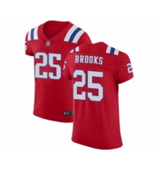 Men's New England Patriots #25 Terrence Brooks Red Alternate Vapor Untouchable Elite Player Football Jersey
