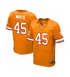Men's Tampa Bay Buccaneers #45 Devin White Elite Orange Glaze Alternate Football Jersey
