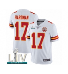Youth Kansas City Chiefs #17 Mecole Hardman White Vapor Untouchable Limited Player Super Bowl LIV Bound Football Jersey