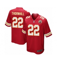 Men's Kansas City Chiefs #22 Juan Thornhill Game Red Team Color Football Jersey