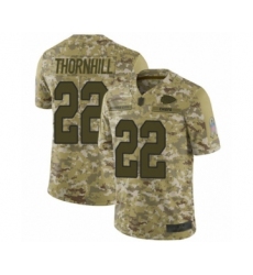 Men's Kansas City Chiefs #22 Juan Thornhill Limited Camo 2018 Salute to Service Football Jersey