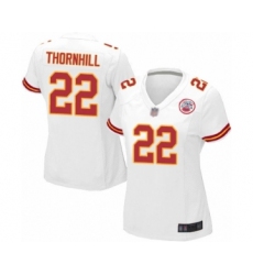 Women's Kansas City Chiefs #22 Juan Thornhill Game White Football Jersey