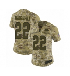 Women's Kansas City Chiefs #22 Juan Thornhill Limited Camo 2018 Salute to Service Football Jersey