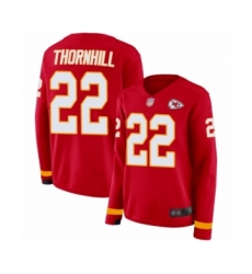 Women's Kansas City Chiefs #22 Juan Thornhill Limited Red Therma Long Sleeve Football Jersey