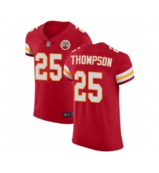 Men's Kansas City Chiefs #25 Darwin Thompson Red Team Color Vapor Untouchable Elite Player Football Jersey