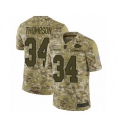 Men's Kansas City Chiefs #34 Darwin Thompson Limited Camo 2018 Salute to Service Football Jersey