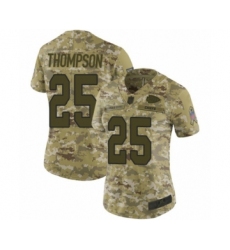 Women's Kansas City Chiefs #25 Darwin Thompson Limited Camo 2018 Salute to Service Football Jersey