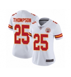 Women's Kansas City Chiefs #25 Darwin Thompson White Vapor Untouchable Elite Player Football Jersey