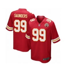 Men's Kansas City Chiefs #99 Khalen Saunders Game Red Team Color Football Jersey