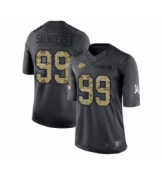 Men's Kansas City Chiefs #99 Khalen Saunders Limited Black 2016 Salute to Service Football Jersey