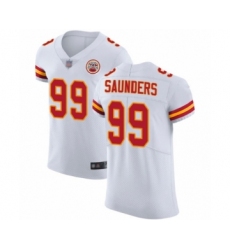 Men's Kansas City Chiefs #99 Khalen Saunders White Vapor Untouchable Elite Player Football Jersey