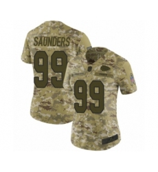 Women's Kansas City Chiefs #99 Khalen Saunders Limited Camo 2018 Salute to Service Football Jersey