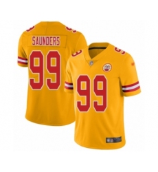Youth Kansas City Chiefs #99 Khalen Saunders Limited Gold Inverted Legend Football Jersey