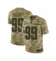 Youth Los Angeles Chargers #99 Jerry Tillery Limited Camo 2018 Salute to Service Football Jersey