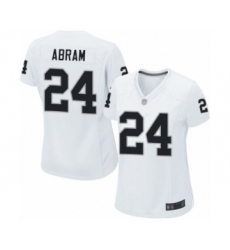 Women's Oakland Raiders #24 Johnathan Abram Game White Football Jersey