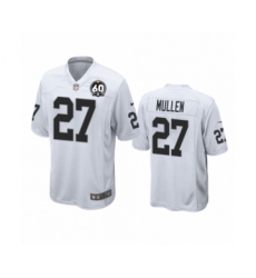Women's Oakland Raiders #27 Trayvon Mullen Game 60th Anniversary White Football Jersey