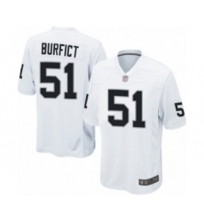 Men's Oakland Raiders #51 Vontaze Burfict Game White Football Jersey